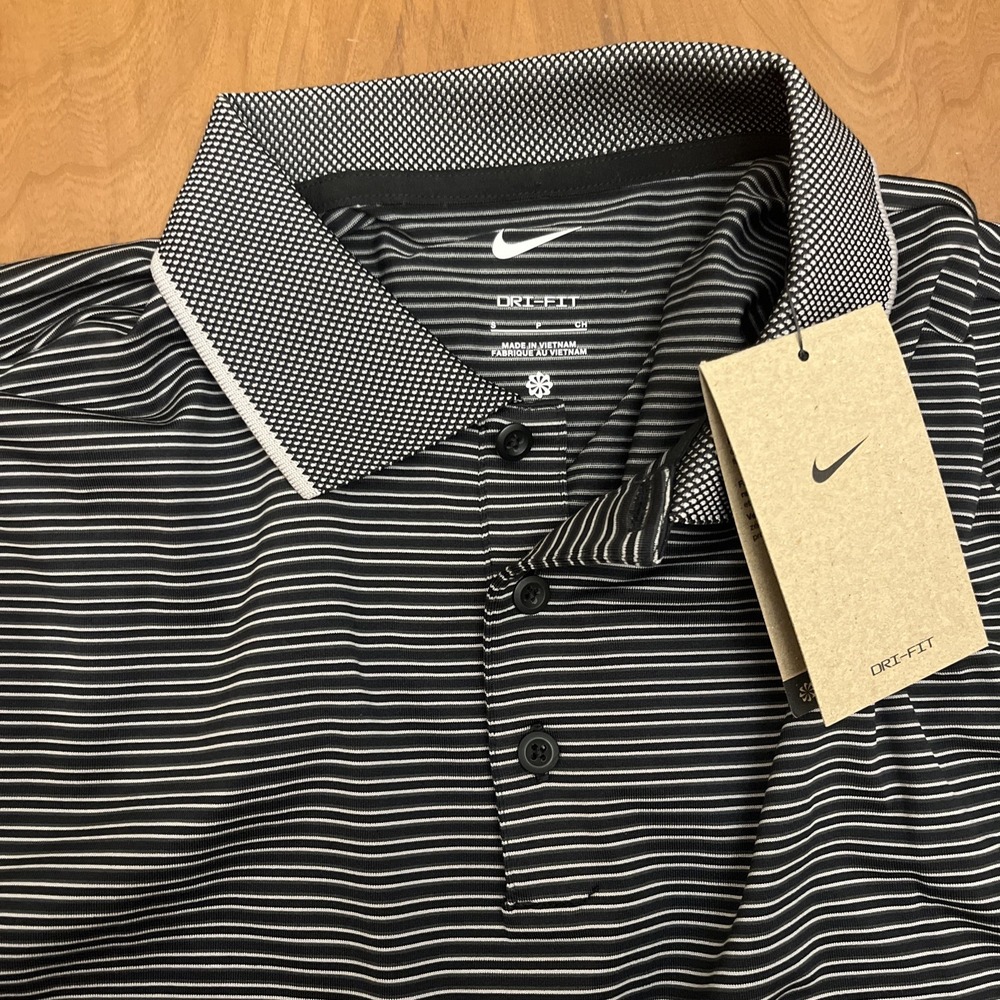 Nike Tour Dri-FIT Striped Golf Polo Shirt Men's Size Small New FZ7479-010 New
